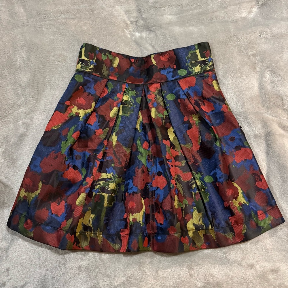 Twenty One XS satin floral skirt